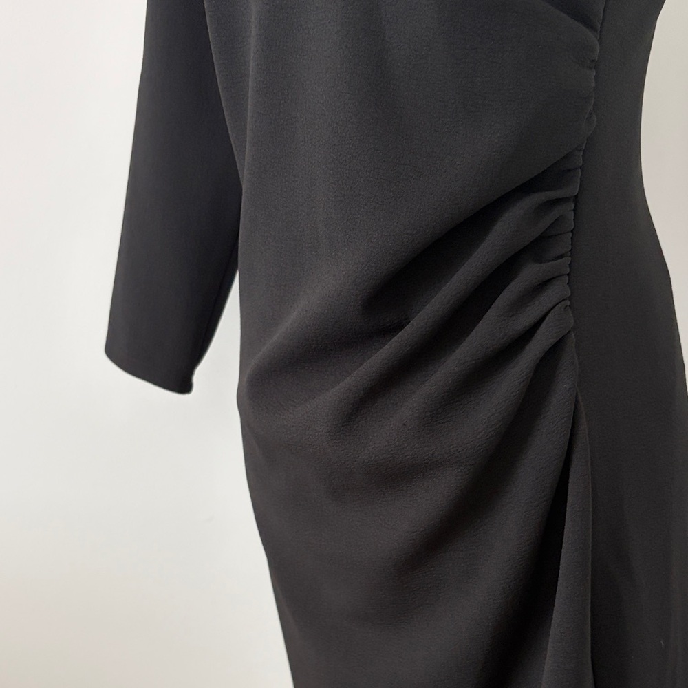 Chic One-Shoulder Black Dress - Picture 5 of 8